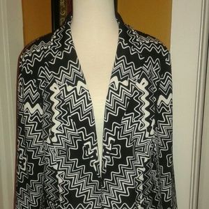 Chico's Abstract Black and White Jacket
